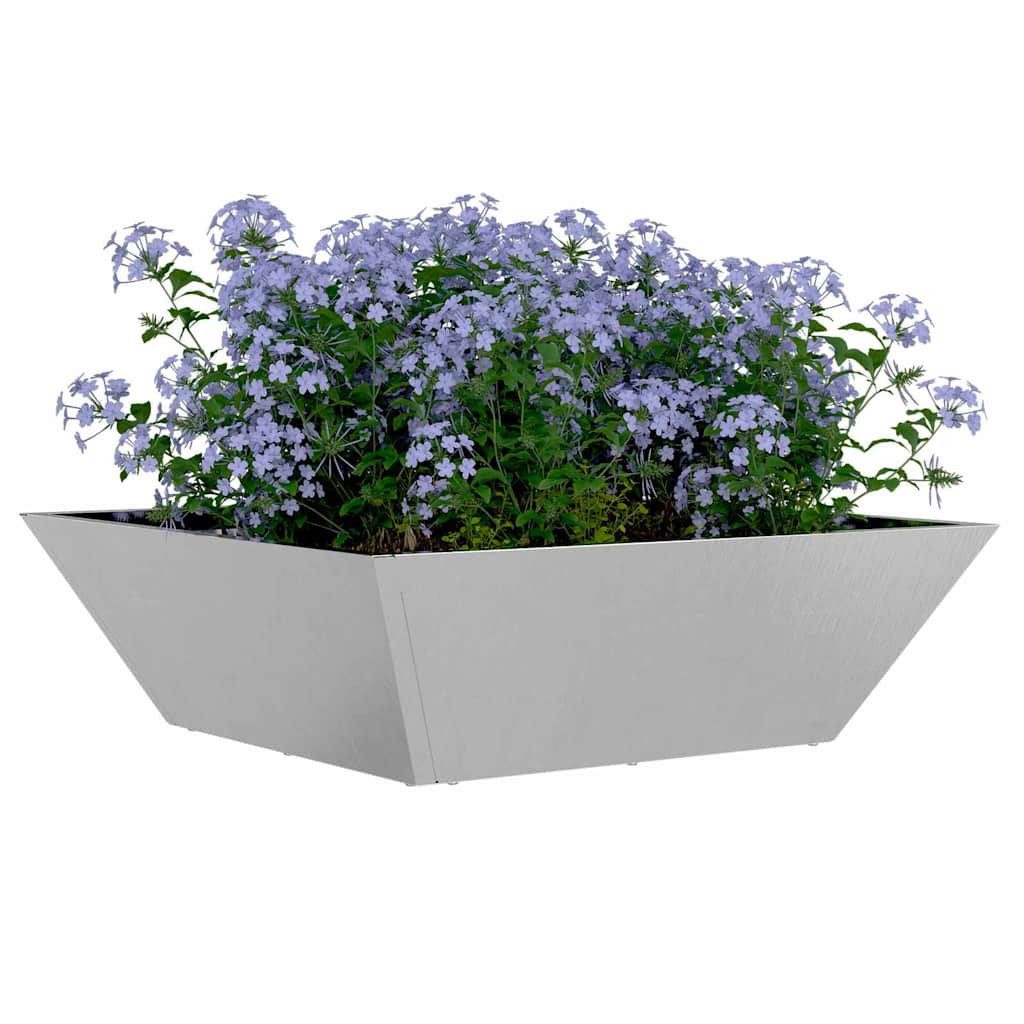 vidaXL Blumentopf Garten Schüssel Pflanzer Silber günstig online kaufen