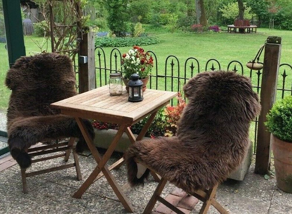 Provellus Fellteppich Naturbrauner Lammfell Teppich – Öko Schaffell Teppich günstig online kaufen