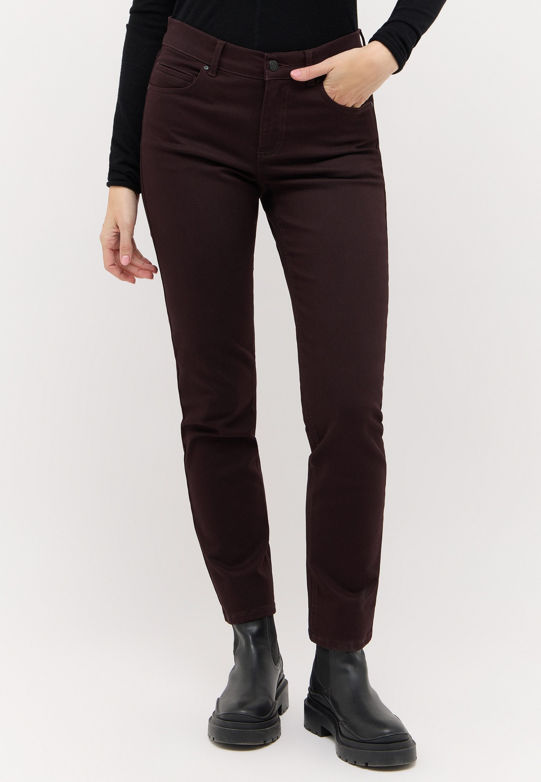ANGELS Straight-Jeans CICI Straight-Schnitt, Slim fit Passform, aus Baumwollmischung