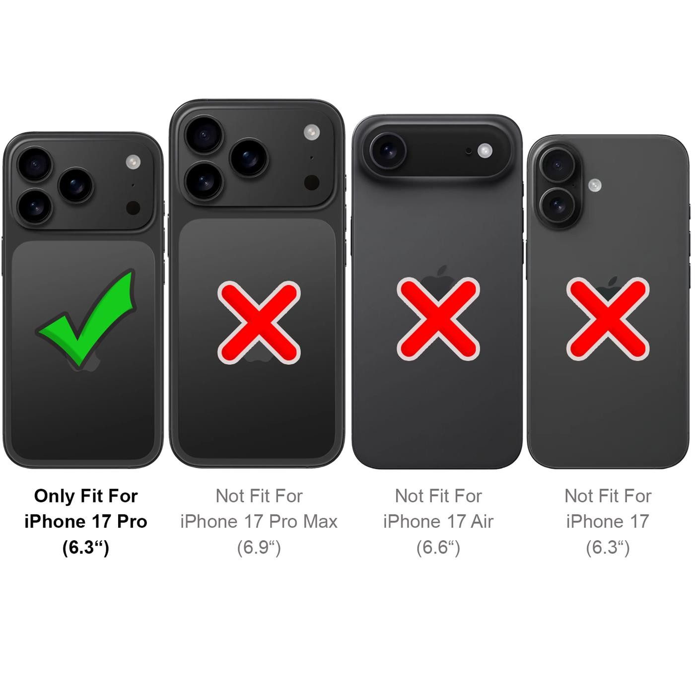 CoolGadget Handyhülle Business Premium Hülle Für iPhone 17 Pro 6,3 Zoll, Handy Tasche mit Kartenfach für Apple iPhone 17 Pro Schutzhülle