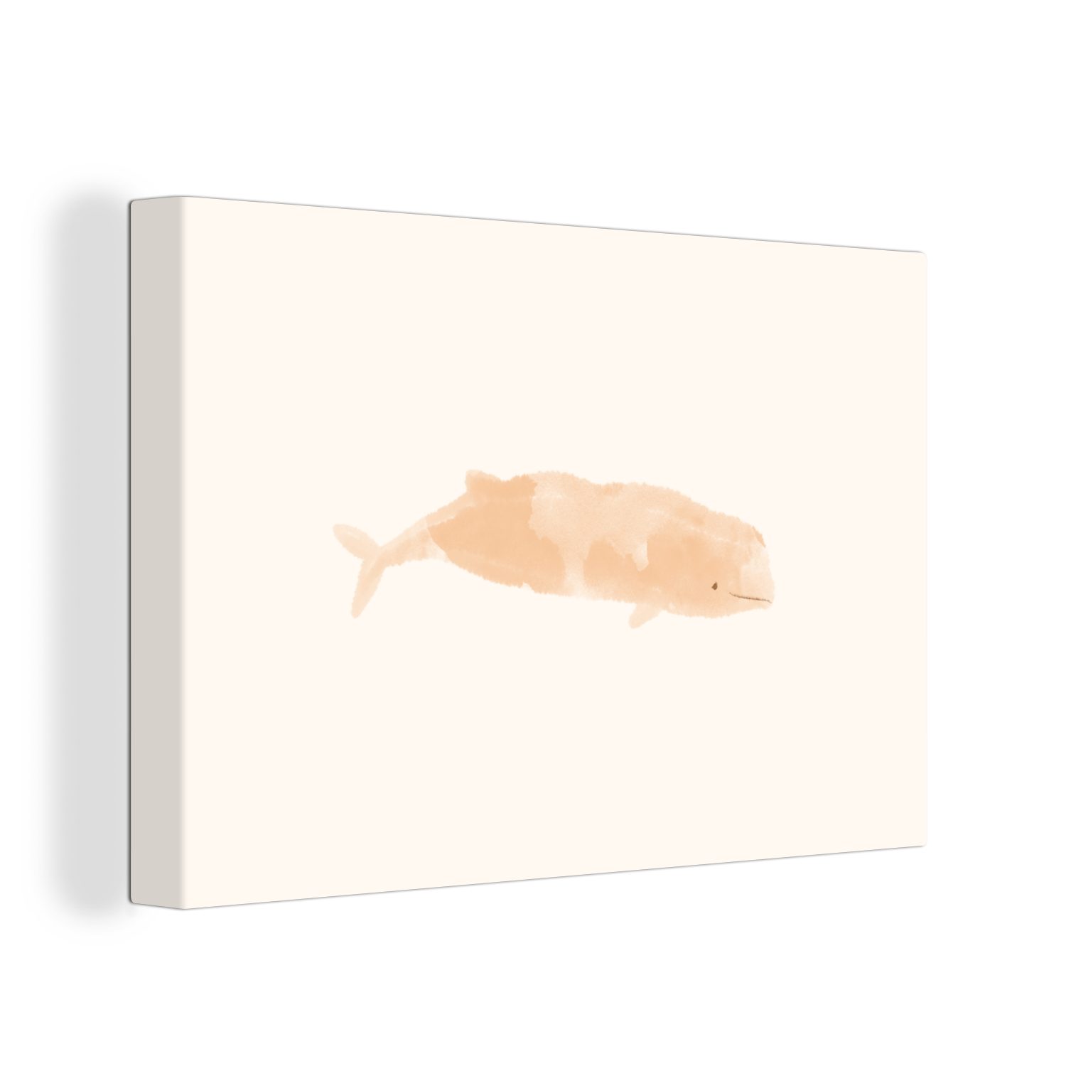 OneMillionCanvasses® Leinwandbild Fisch - Aquarell - Pastell, (1 St), Wandbild Leinwandbilder, Aufhängefertig, Wanddeko, 30x20 cm
