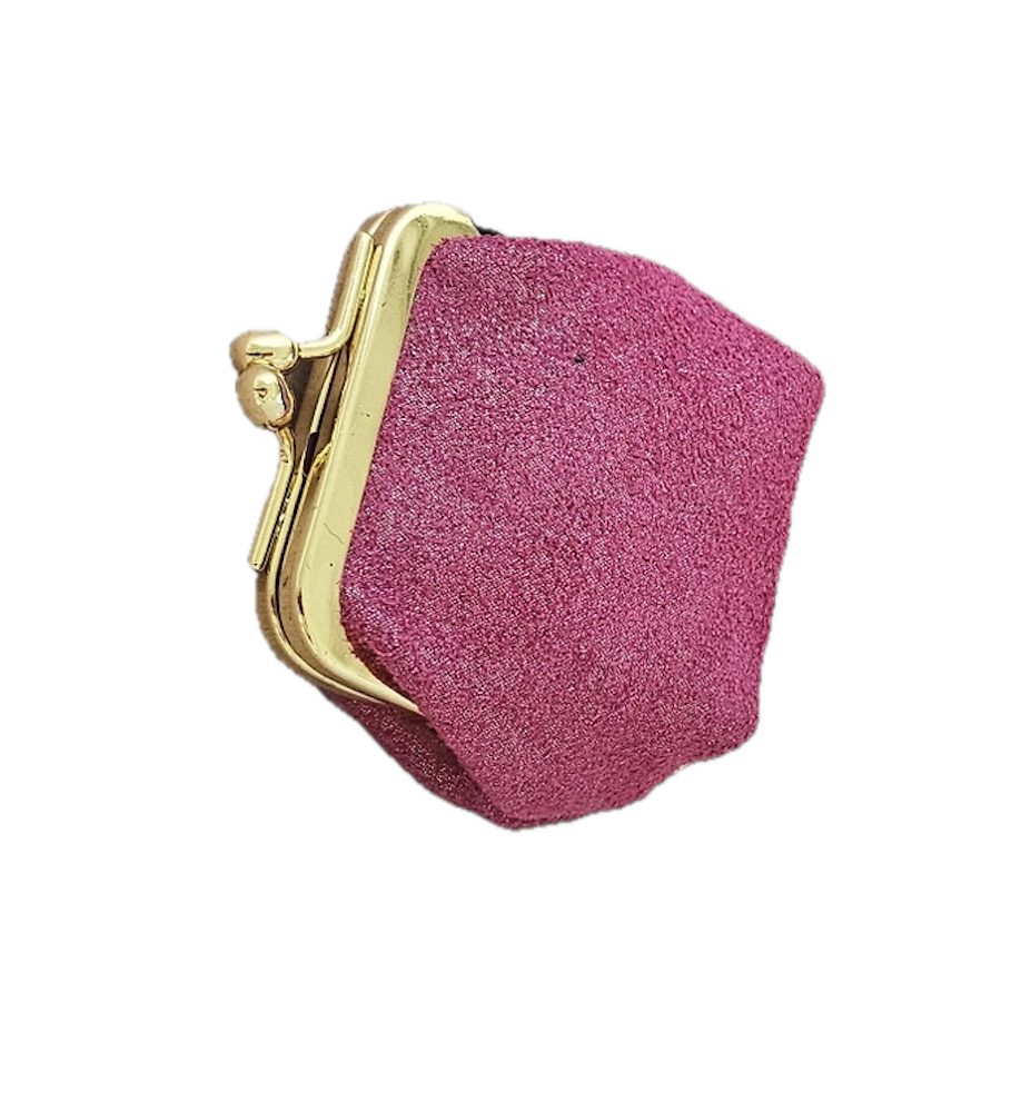 LK Trend & Style Geldbörse Mini-Geldbörse aus Leder mit glitzerndem Samteffekt, wenn es ein bisschen kleiner sein darf