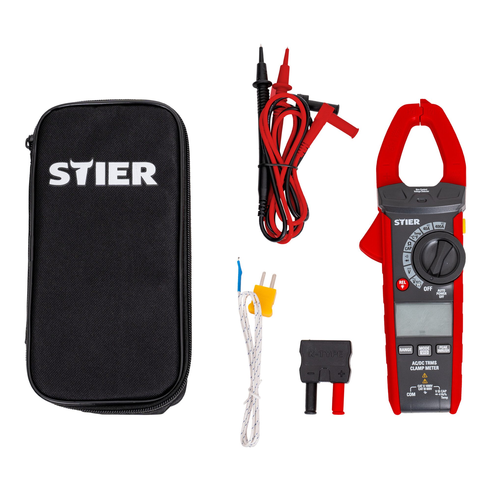Stier Multimeter STIER Digitale Stromzange AC/DC 1000V 400A 40MΩ 100kHz hohe Genauigkei