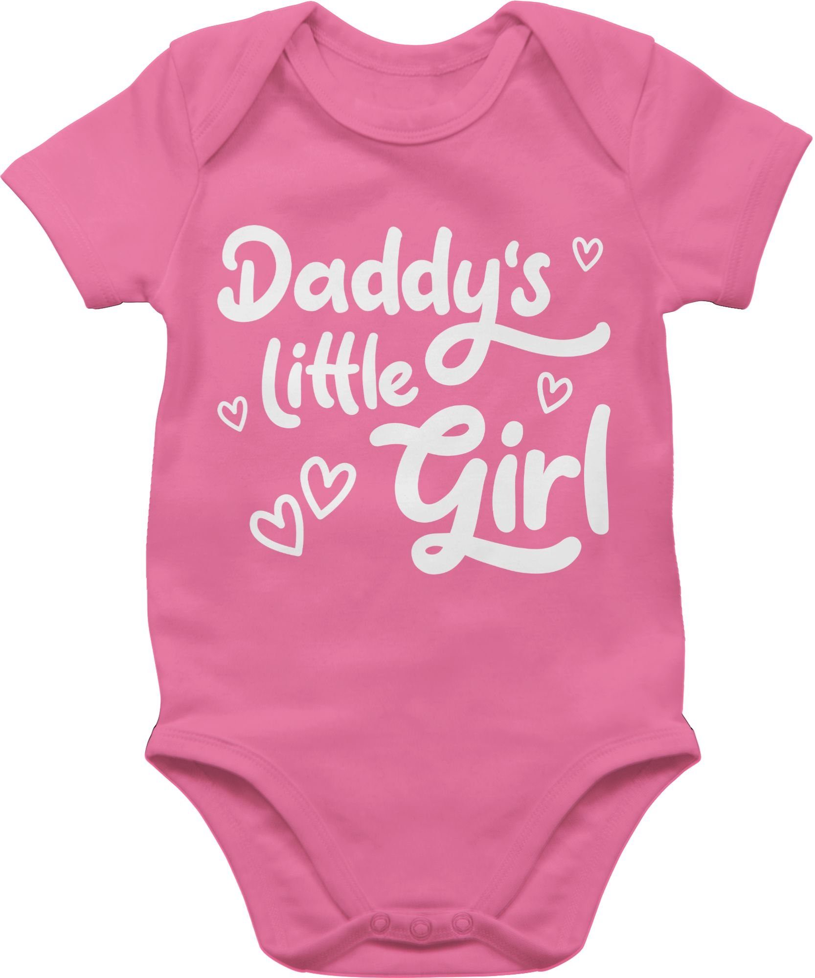 Shirtracer Shirtbody Daddy's little Girl süß weiß Geschenk Vatertag Baby 2 Pink