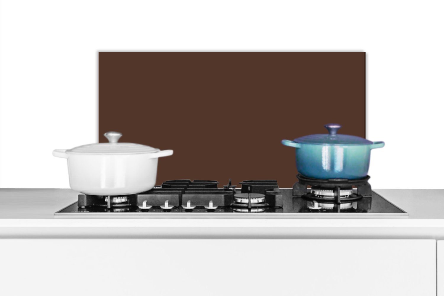 MuchoWow Küchenrückwand Braun - Dunkel - Farben, (1-tlg), 60x30 cm, Wandschutz, gegen Fett und Schmutzflecken für Küchen