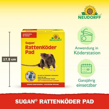 Neudorff Gift-Rattenköder Sugan, 200 g, Ratten effektiv und sicher bekämpfen