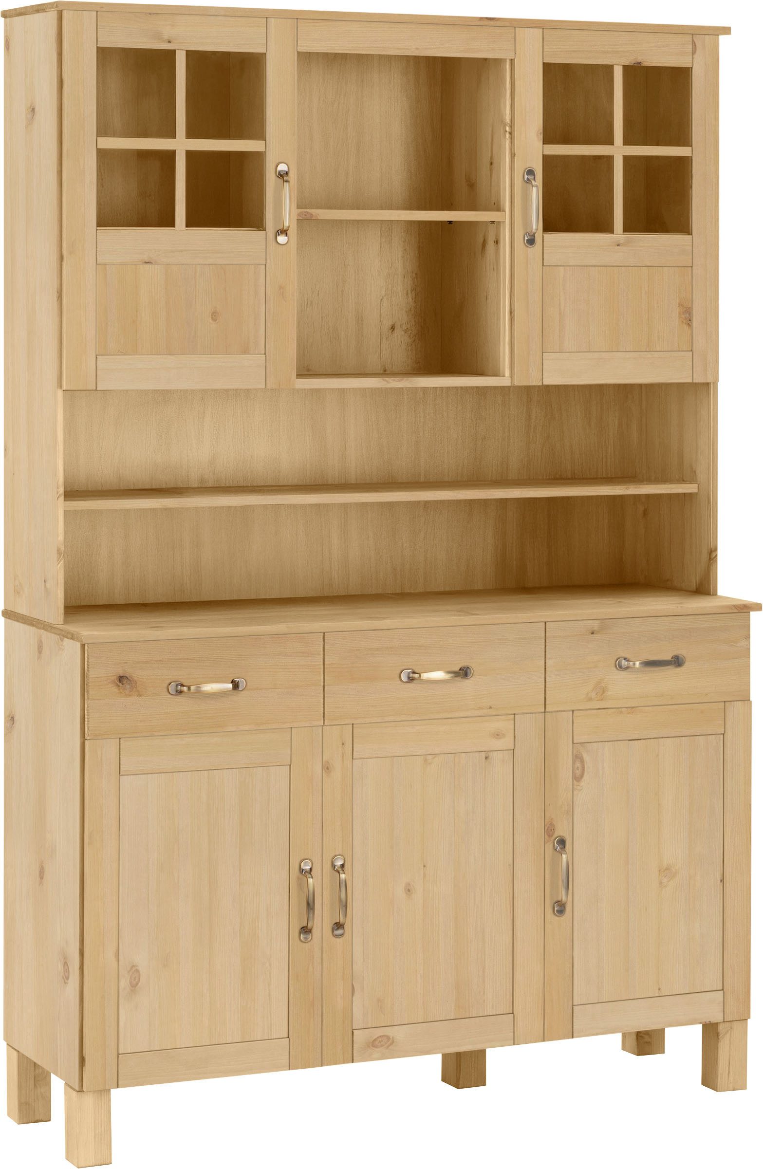 Home affaire Küchenbuffet Alby Breite 125 cm, 2 Glastüren, 2 Schubladen