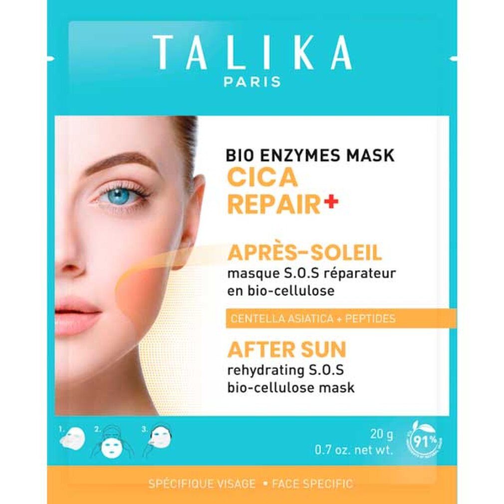 Talika Körperpflegemittel Bio Enzymes Mask Cica Repair+ After-Sun-Maske 20 gr