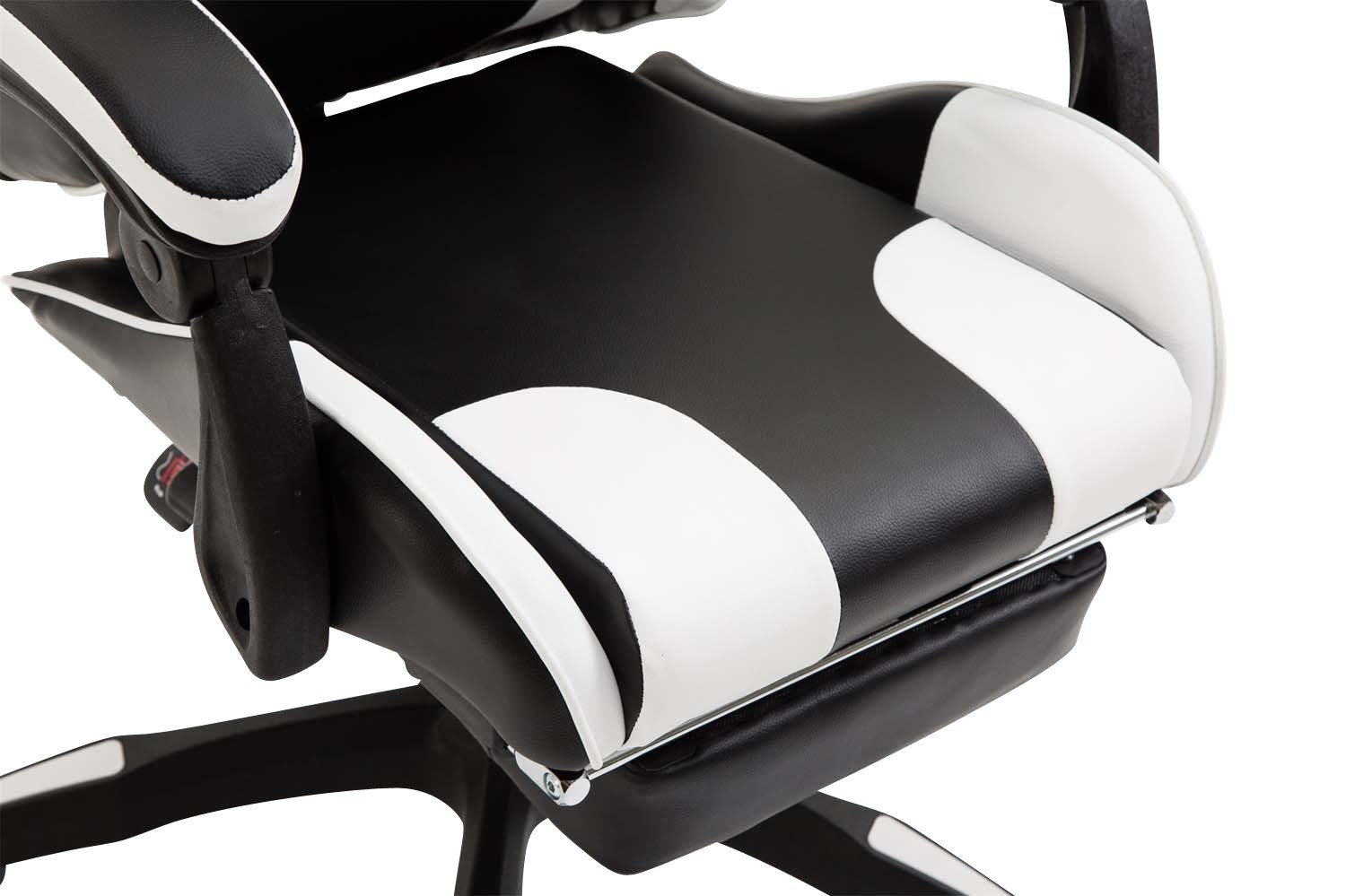 CLP Gaming Ignite und drehbar Chair Kunstleder, höhenverstellbar schwarz/weiß