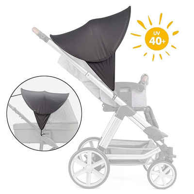 Zamboo Kinderwagen-Sonnenschutzhülle Universal - Dunkelgrau, Sonnendach Sonnenschutz Baby Sonnenverdeck für Kinderwagen und Buggy