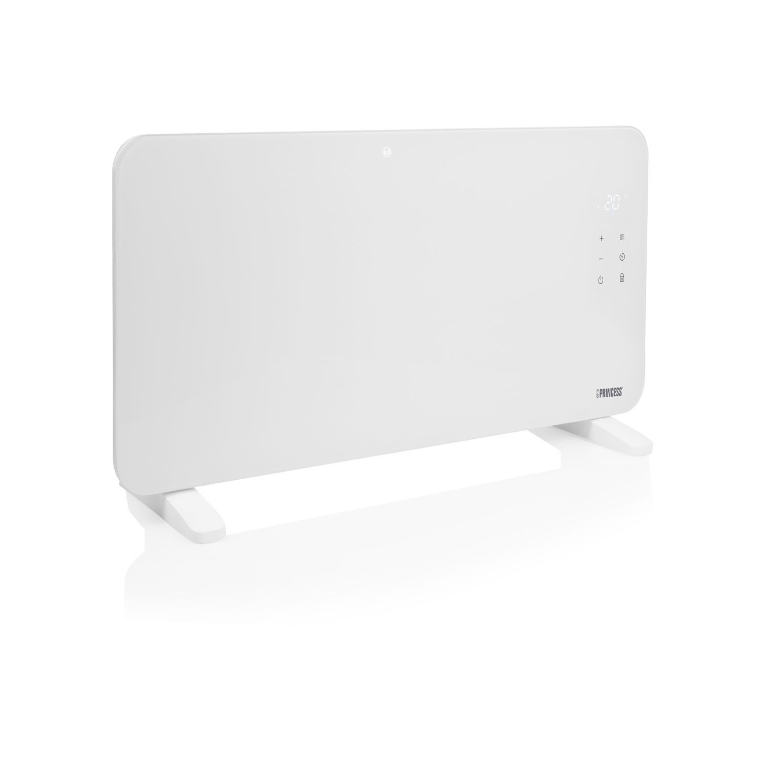 PRINCESS Paneelheizkörper Princess 348416 Smart Glasheizung – 1500 W – App-Steuerung – LED-Touch, App-gesteuert - 1500 W