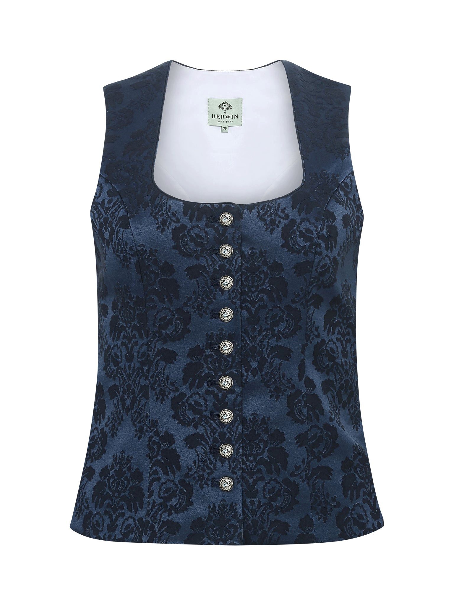 Berwin Trachtenweste Trachtenmieder Damen – Stretch-Jacquard günstig online kaufen