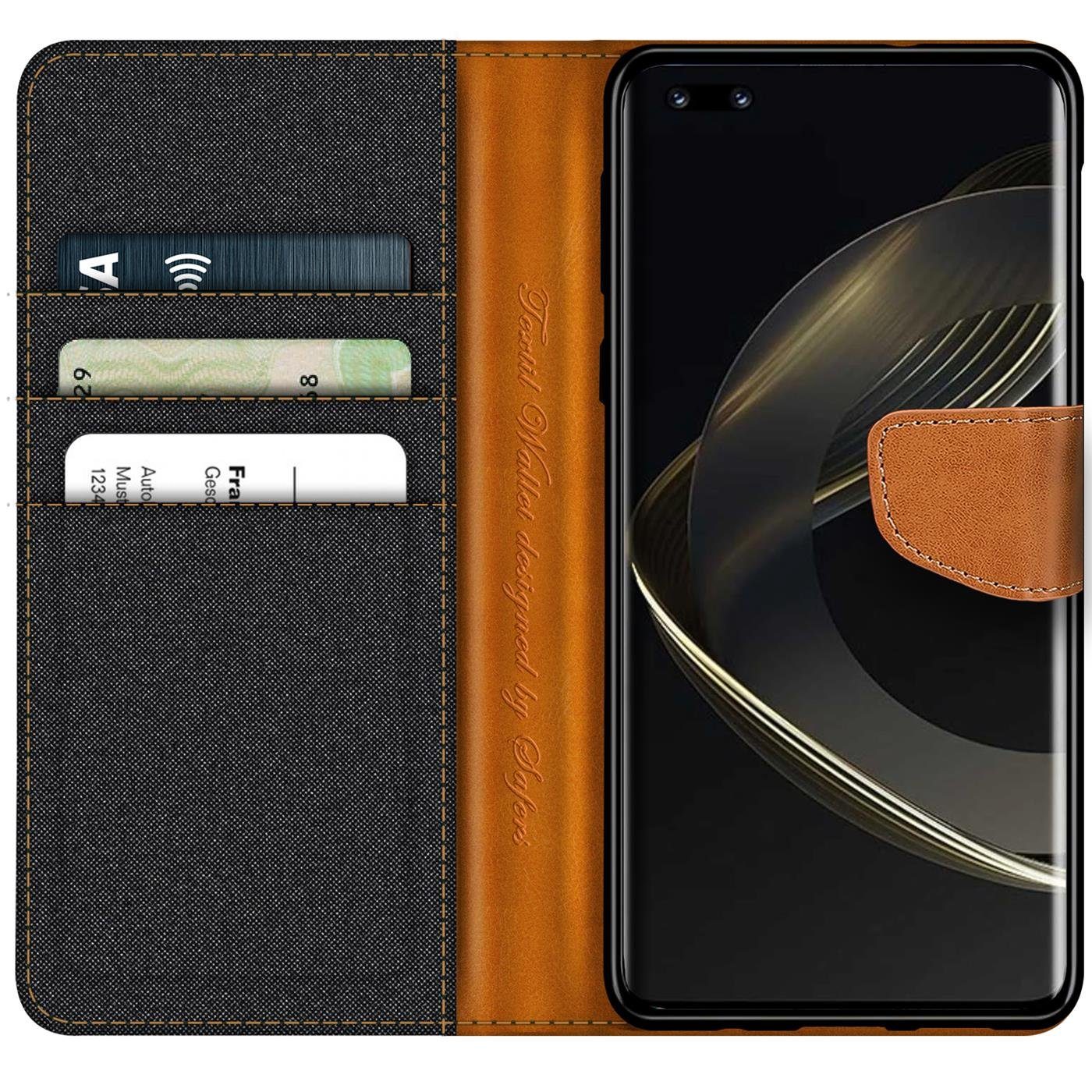 CoolGadget Handyhülle Denim Schutzhülle Flip Case für Huawei Nova 11 Pro 6,78 Zoll, Book Cover Handy Tasche Jeans Hülle für Nova 11 Pro Klapphülle