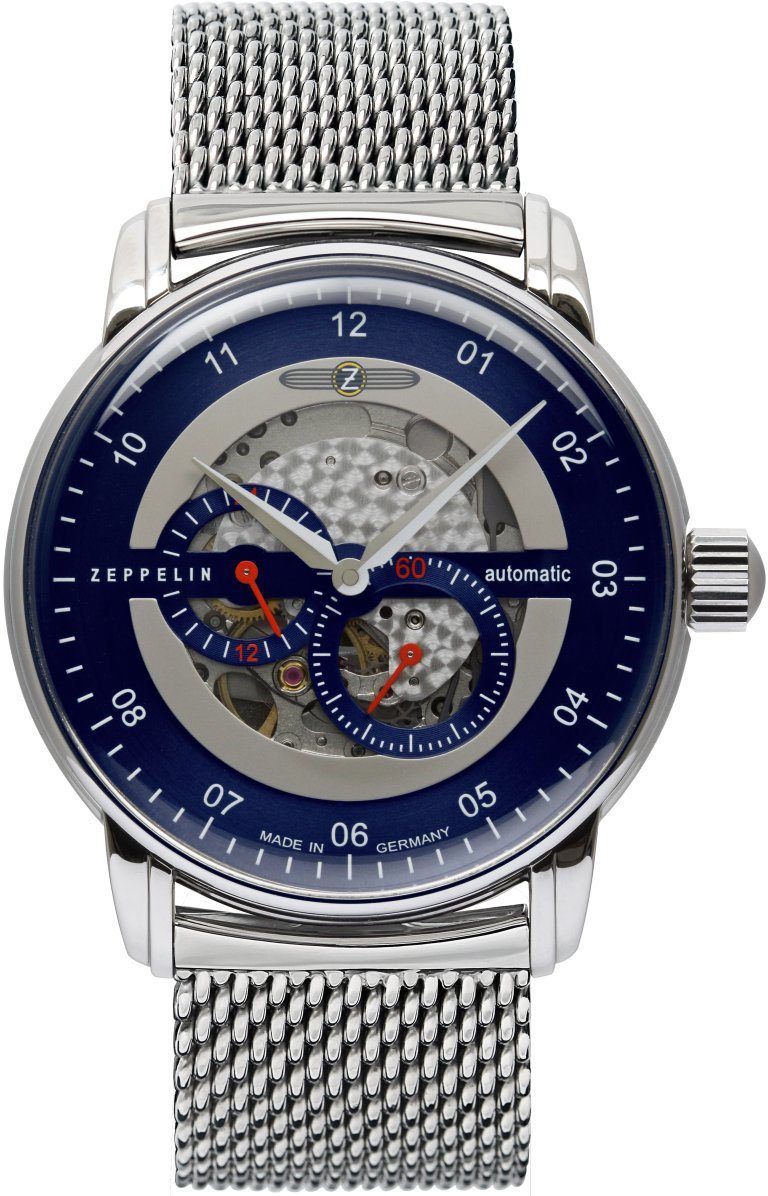 ZEPPELIN 8664M-3 Automatikuhr Captain´s New Line, skelettiert,