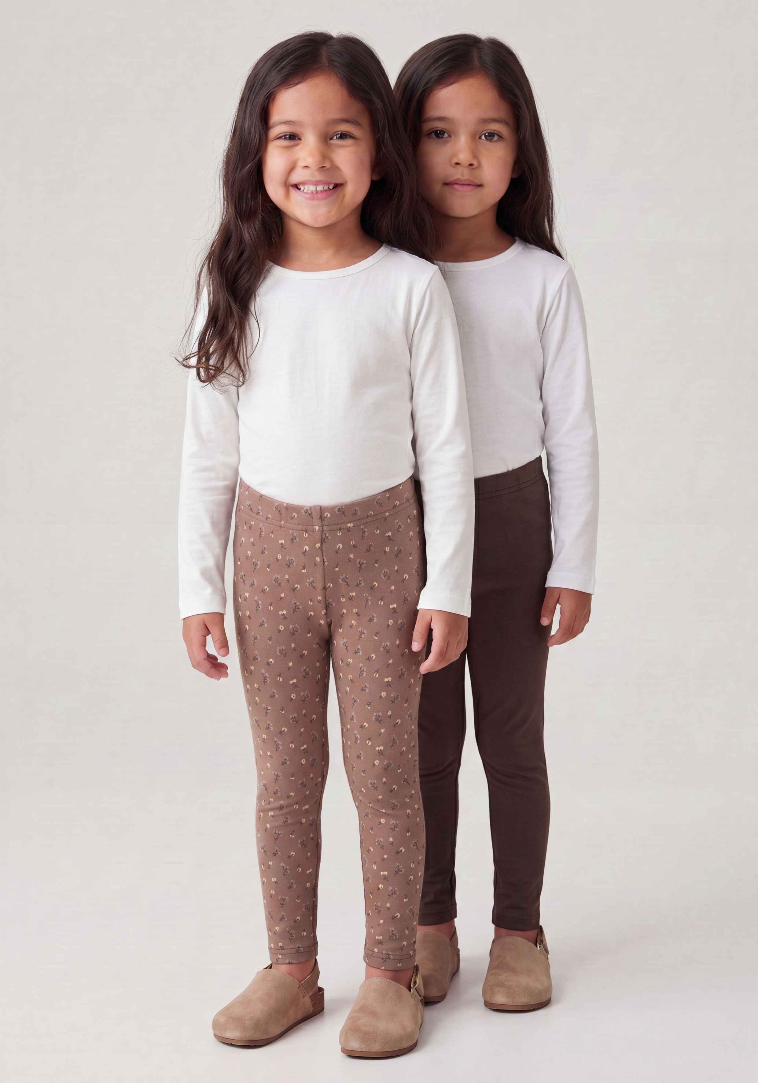 STACCATO Thermoleggings 2er Pack-unifarben-bedruckt / Winter-Leggins / für Girls