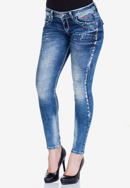Cipo & Baxx Slim-fit-Jeans mit Used-Elementen und Slim-Fit