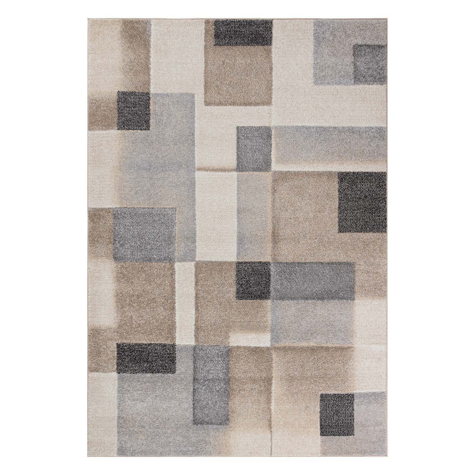 TaraCarpet Teppich Moderner Designerteppich TC-Fashion 6114 Karos in grau, günstig online kaufen