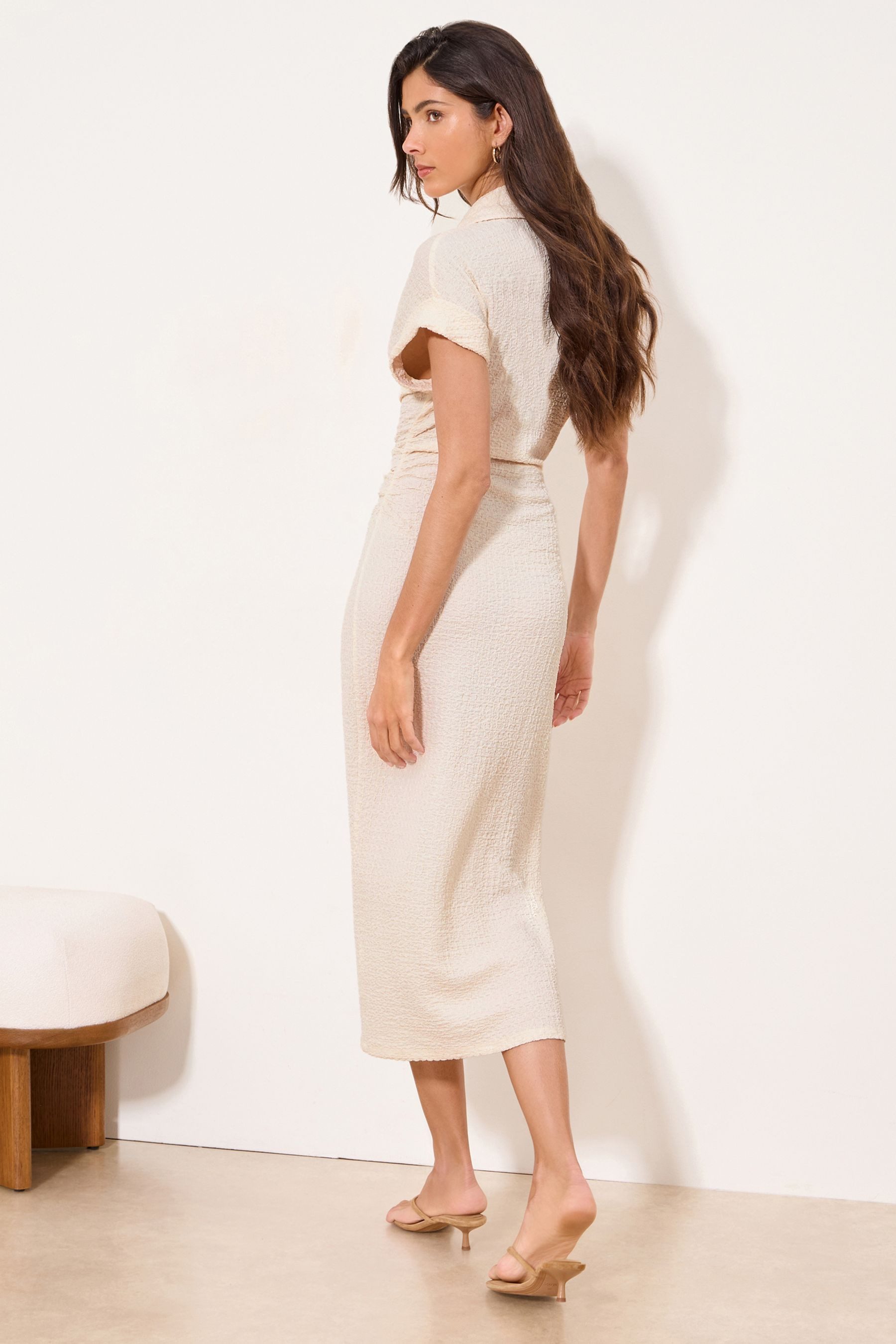 LIPSY Midikleid Lipsy kurzärmeliges Midi-Hemdblusenkleid, Regular (1-tlg) günstig online kaufen