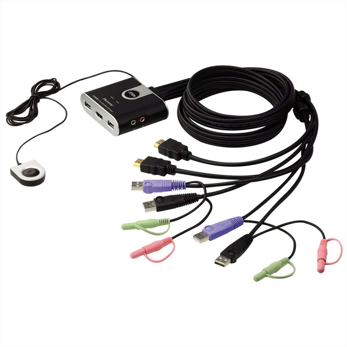 CS692 KVM Switch, USB, HDMI, Audio, 2 Ports Computer-Adapter