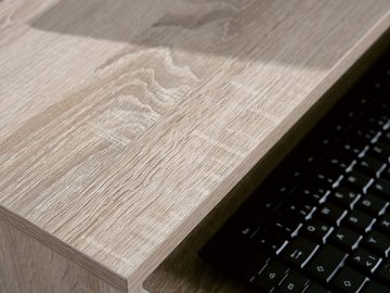 Inter Link Schreibtisch DURINI, auf Rollen mit Druckerablage inkl. Tastaturauszug