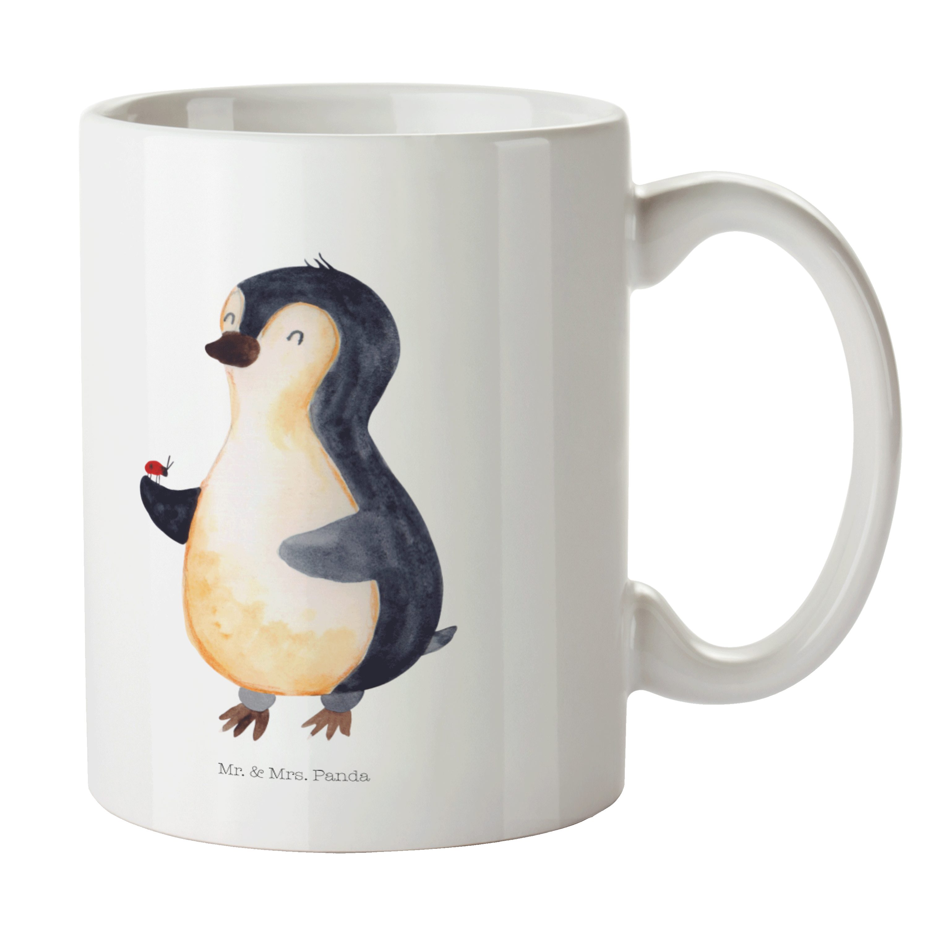 - - Mr. Weiß Tasse, Panda Tasse Mrs. Marienkäfer aufmerksam, Geschenk, Teebecher, & Keramik Pinguin