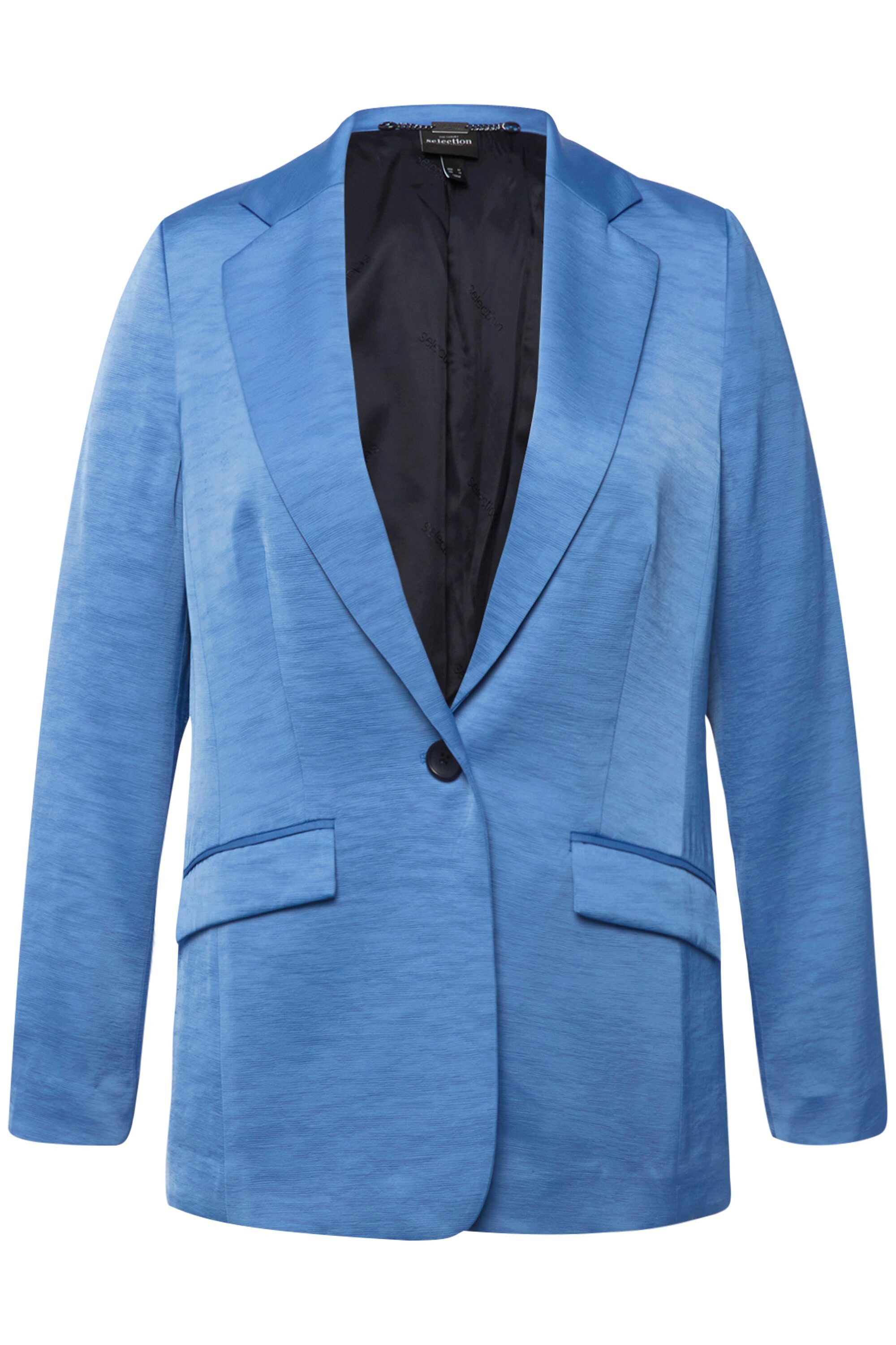 Ulla Popken Blusenblazer Blazer Struktur Reverskragen günstig online kaufen
