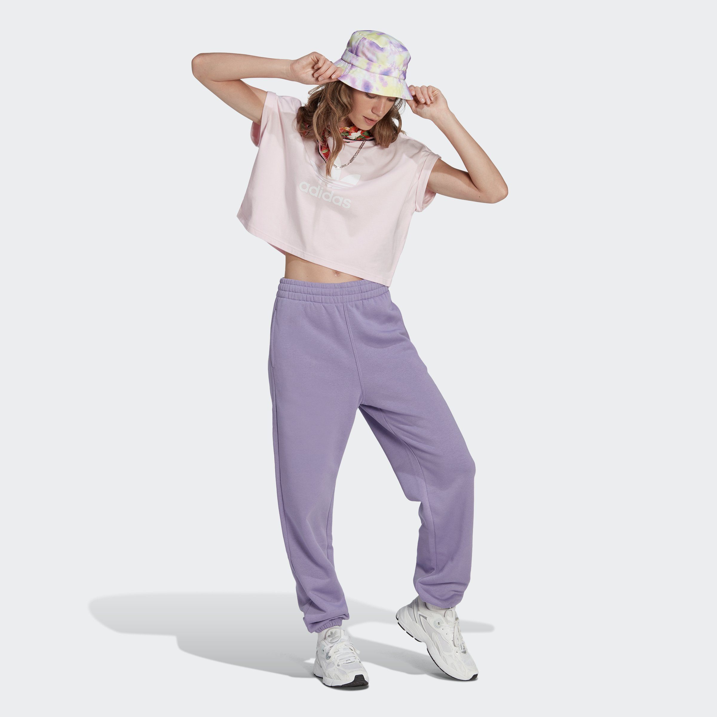 FLEECE Lilac Sporthose ESSENTIALS Magic (1-tlg) Originals adidas