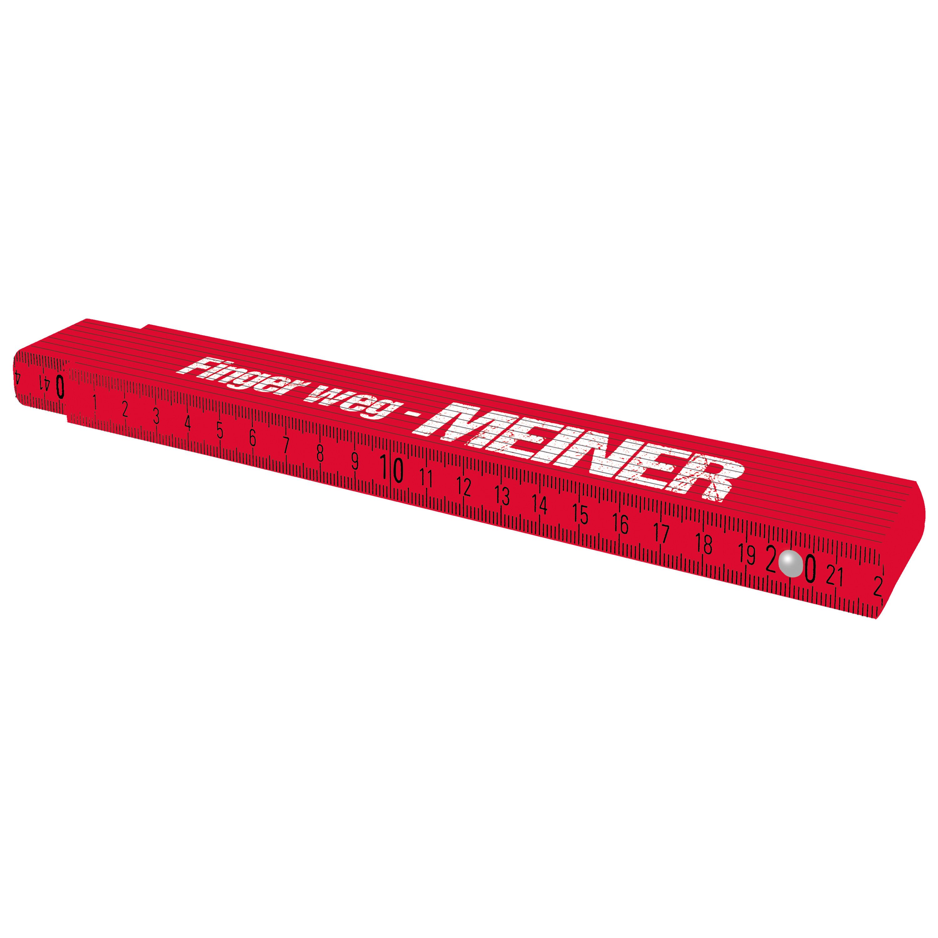 Tox Zollstock Meterstab 2 mtr. "Finger weg - MEINER"