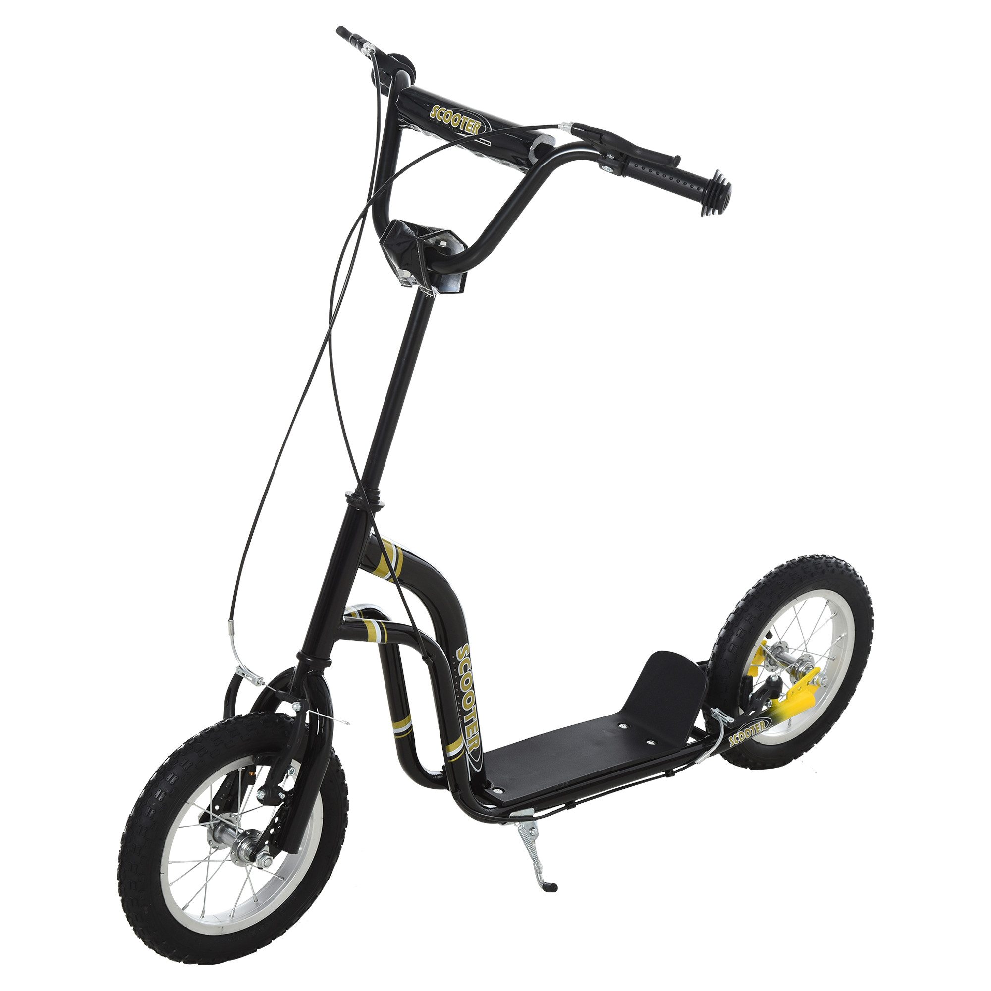 HOMCOM Scooter Kinderroller Tretroller mit verstellbarem Lenker, großen Rädern, 0 km/h, (Kinderscooter, 1 tlg., Tretroller), 120L x 58B x 85-95H cm