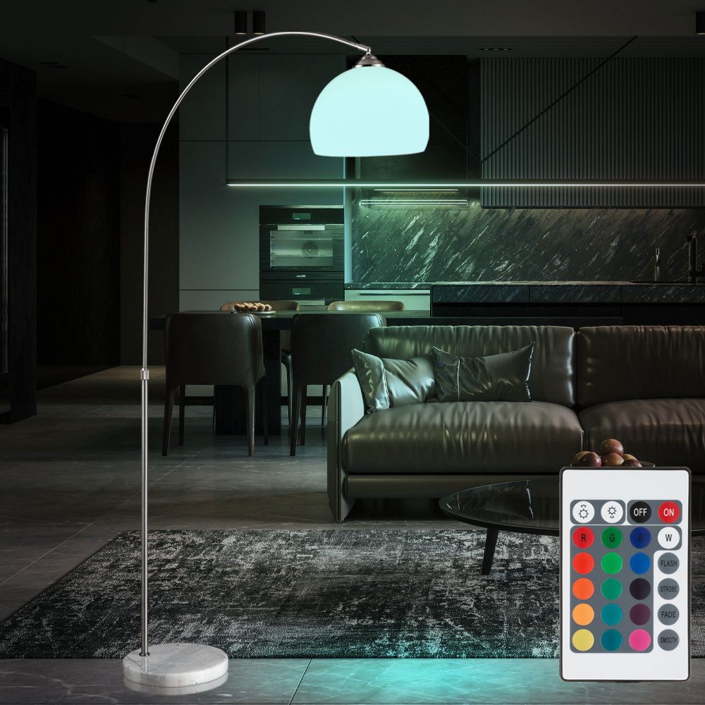 GLOBO LIGHTING LED Stehlampe, Leuchtmittel inklusive, Warmweiß, Farbwechsel, LED 7 Watt Steh Leuchte Farbwechsel Esszimmer Lampe Fernbedienung 3000