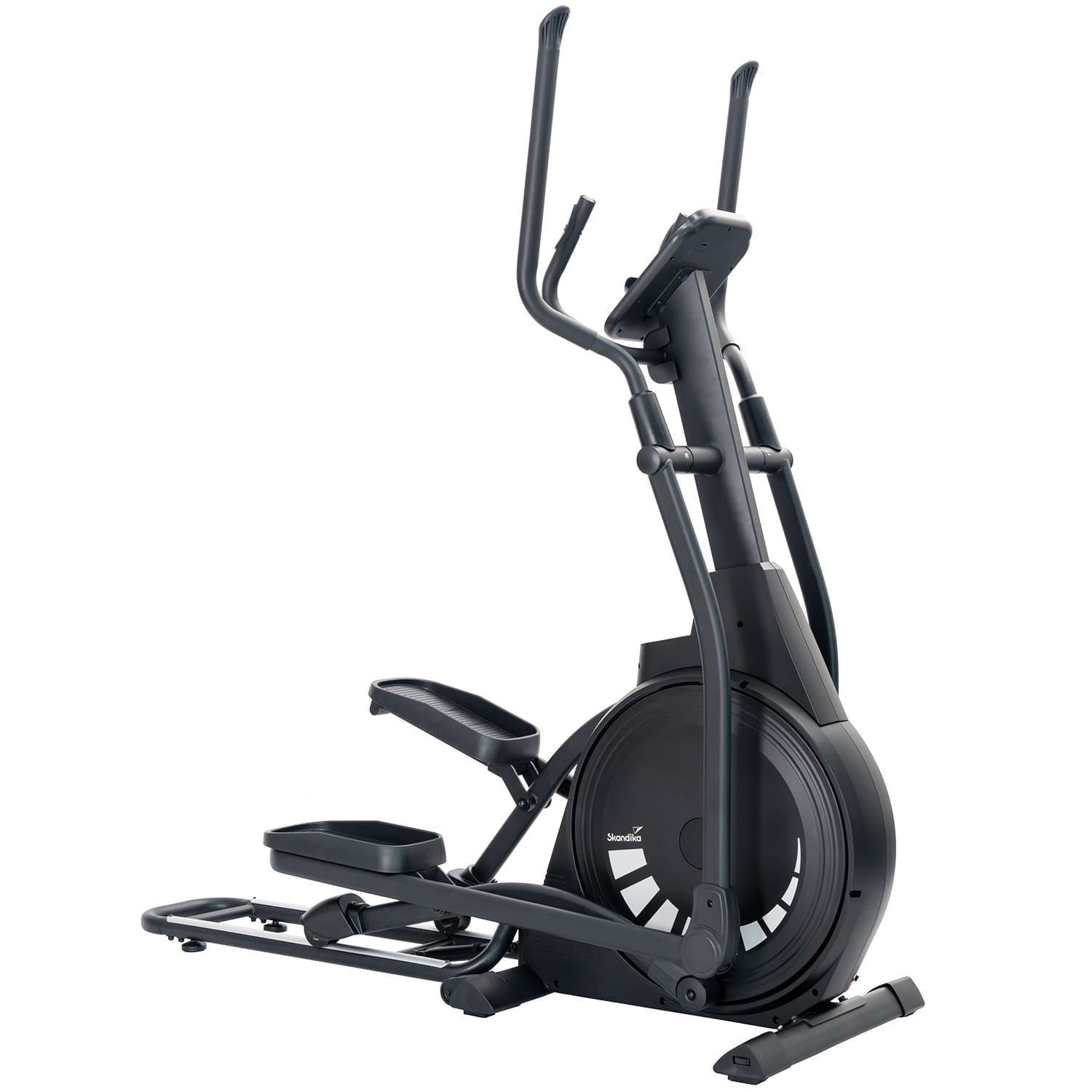 Skandika Crosstrainer Carbon P23, Ellipsentrainer für Zuhause, 23 Programme, Transportrollen, App kompatibel, bis 135 kg, 16 Widerstandsstufen, Klappfunktion