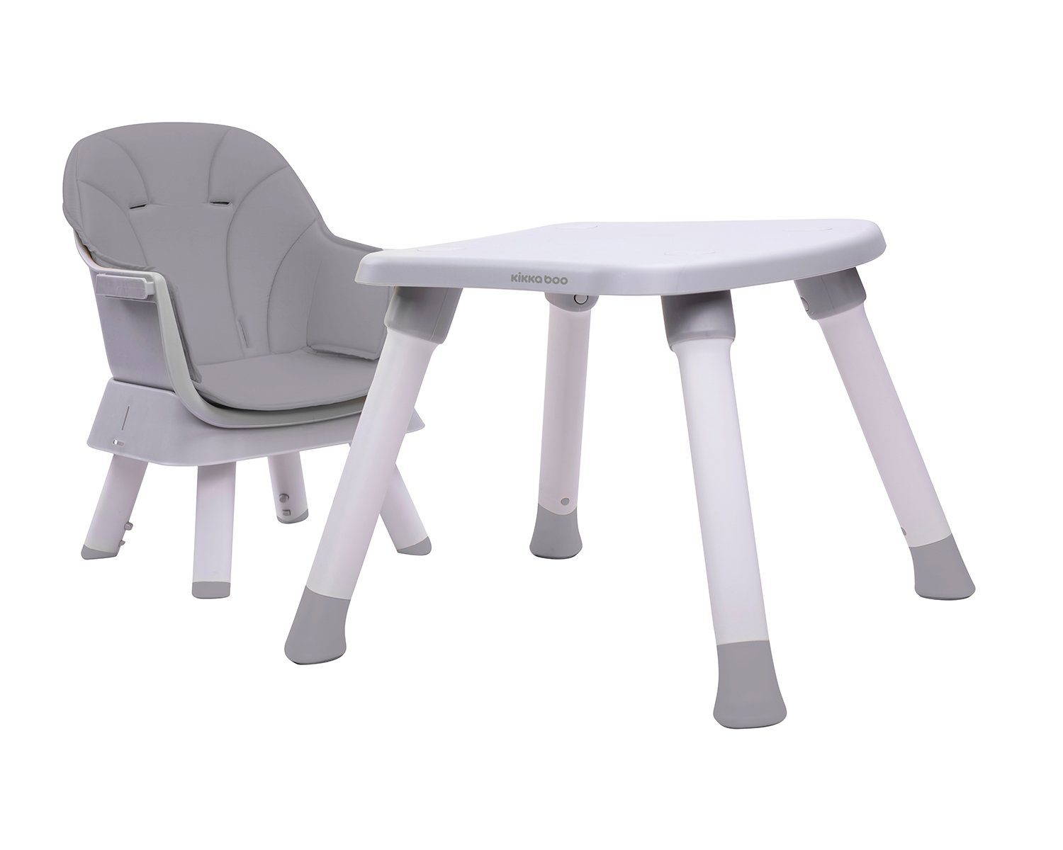 Kikkaboo Hochstuhl in Kinderstuhl 1 Tablett Spieltisch Eat´n 6 grau play, Gurt Kinderhochstuhl
