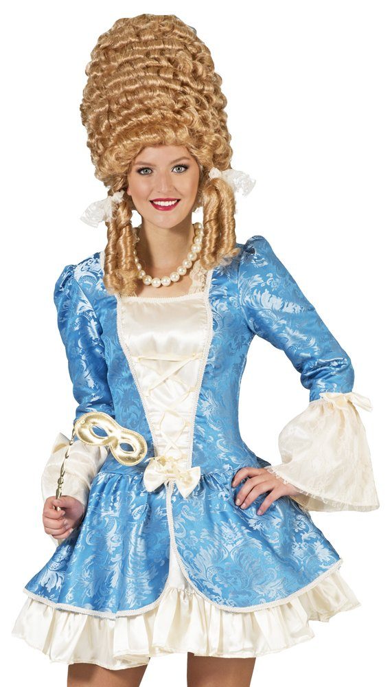 Funny Fashion Kostüm Barock Kostüm 'Johanna' für Damen - Hellblau, Kur
