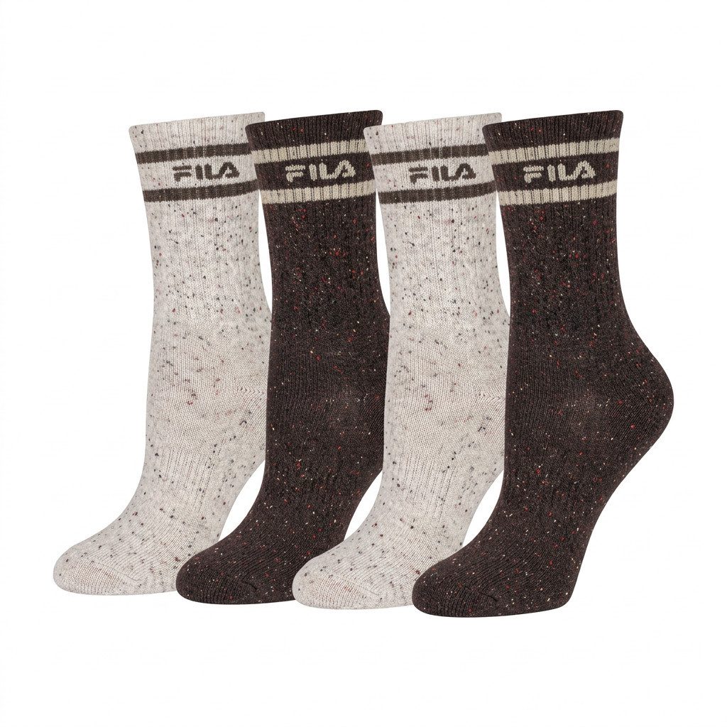 Fila Freizeitsocken WOMAN LIFESTYLE NORMAL BUTTONED SOCKS (4-Paar) mit modischem Punktemuster – Bild 2 von 5