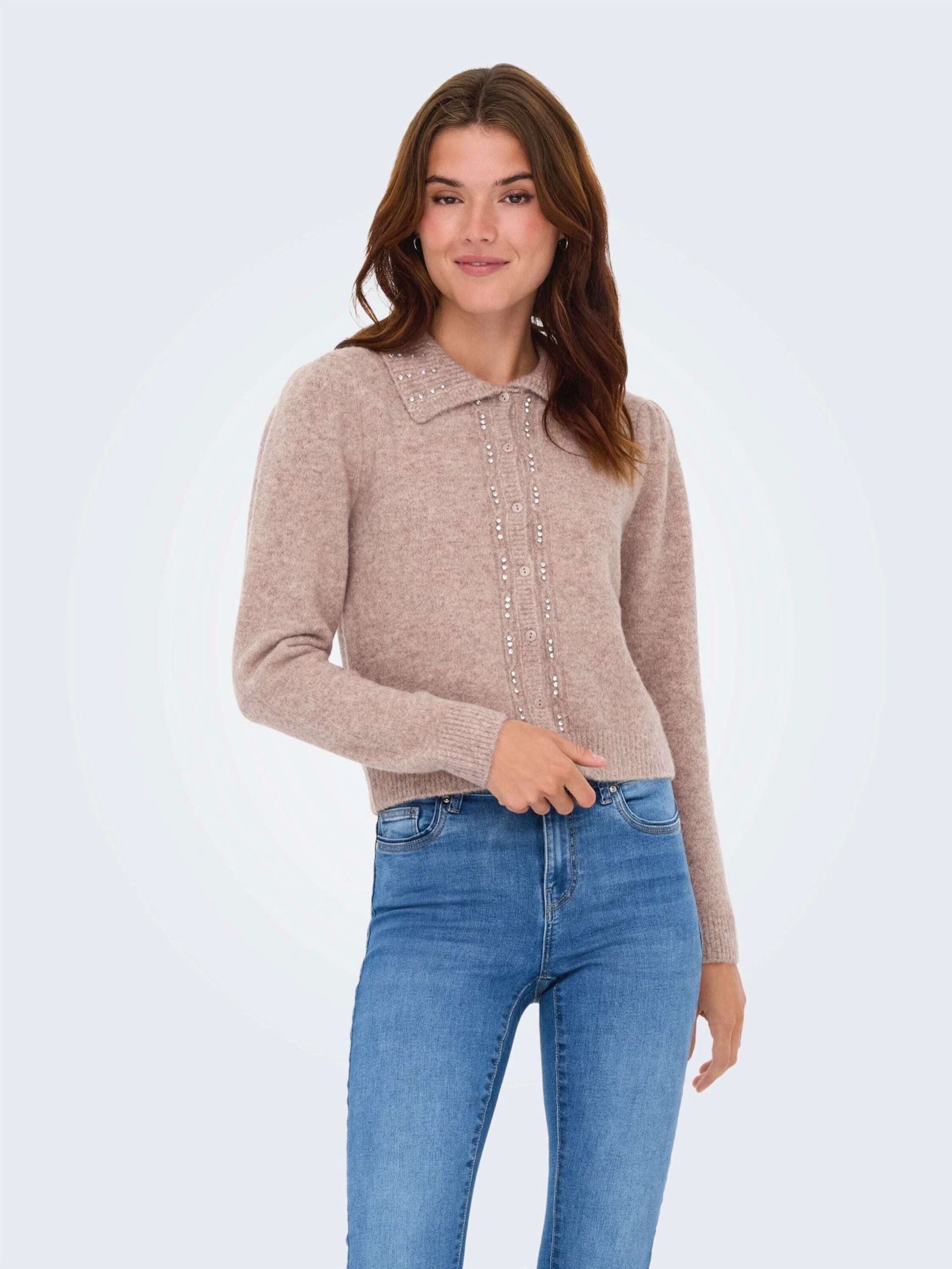 ONLY Strickjacke ONLMELODY (1-tlg) Ziersteine
