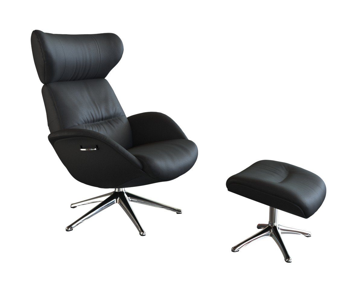 FLEXLUX Relaxsessel Fernsehsessel More, ergonomisch, drehbar, robuster Fuß, Scandi, Premium Komfort, Rücken- und Kopfteilverstellung, Drehbar, Fuß Alu
