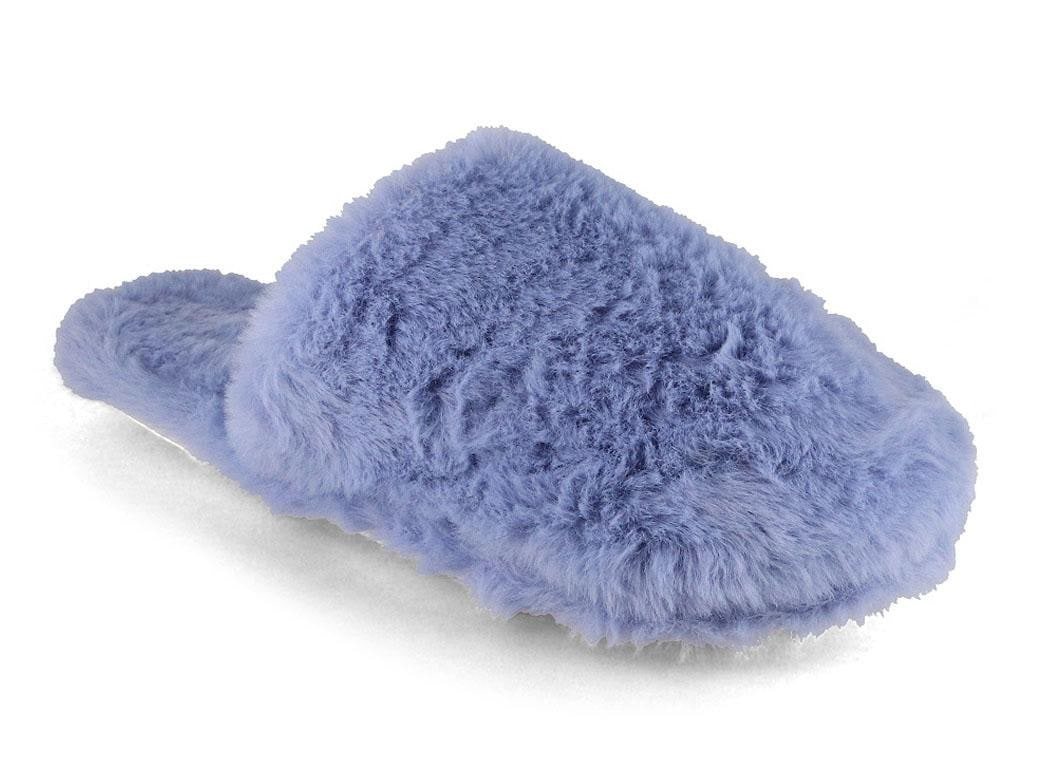 Fluffys Softina Damen Pantoffeln, blau, warm, weich Hausschuh
