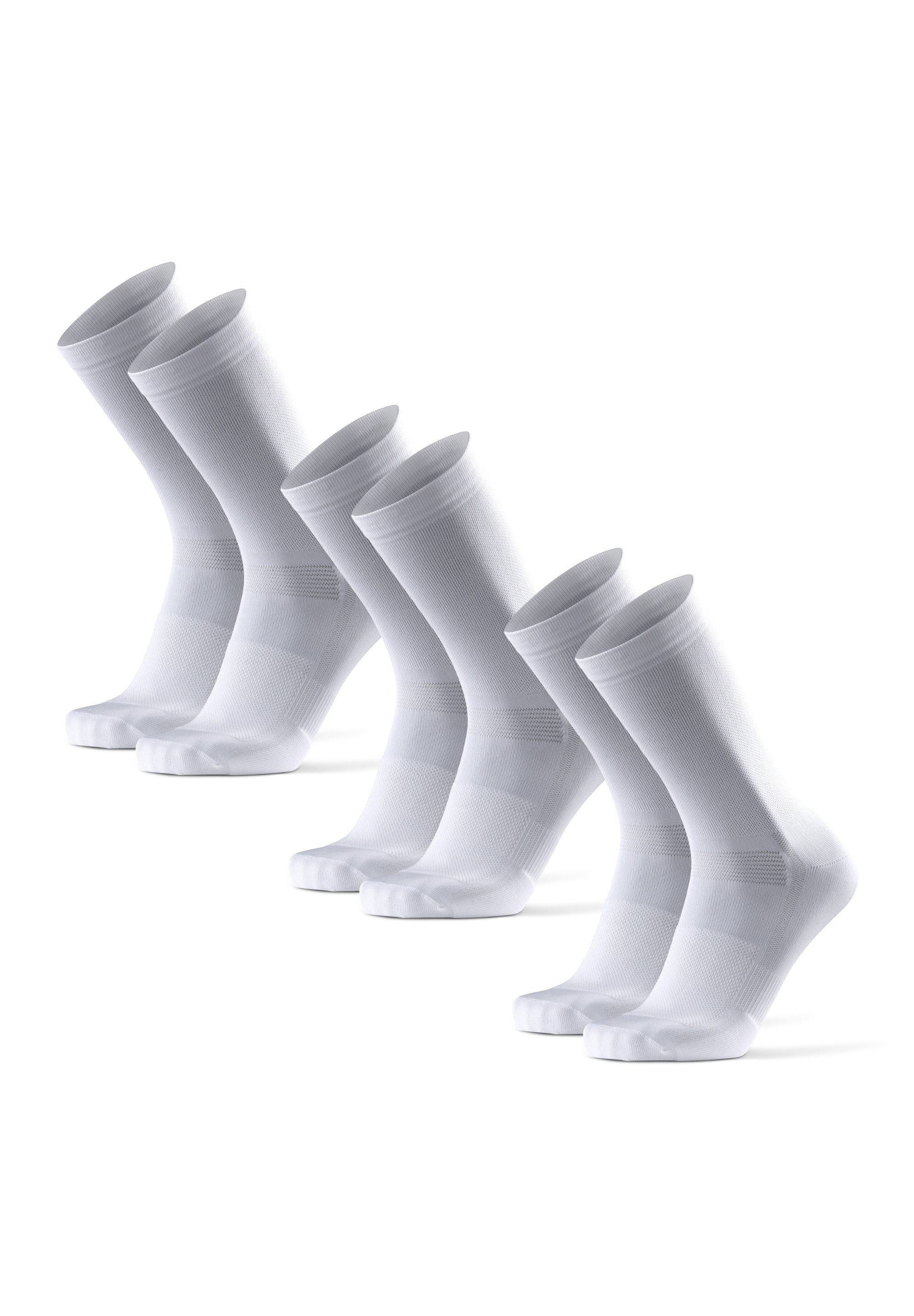 DANISH ENDURANCE Basicsocken Aero Cycling Crew (3-Paar) Radsportsocken für Herren & Damen, atmungsaktiv & gepolstert