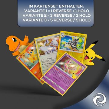 Odisey Sammelkarte 50 verschiedene Original Pokemon Karten und 3 Holos garantiert