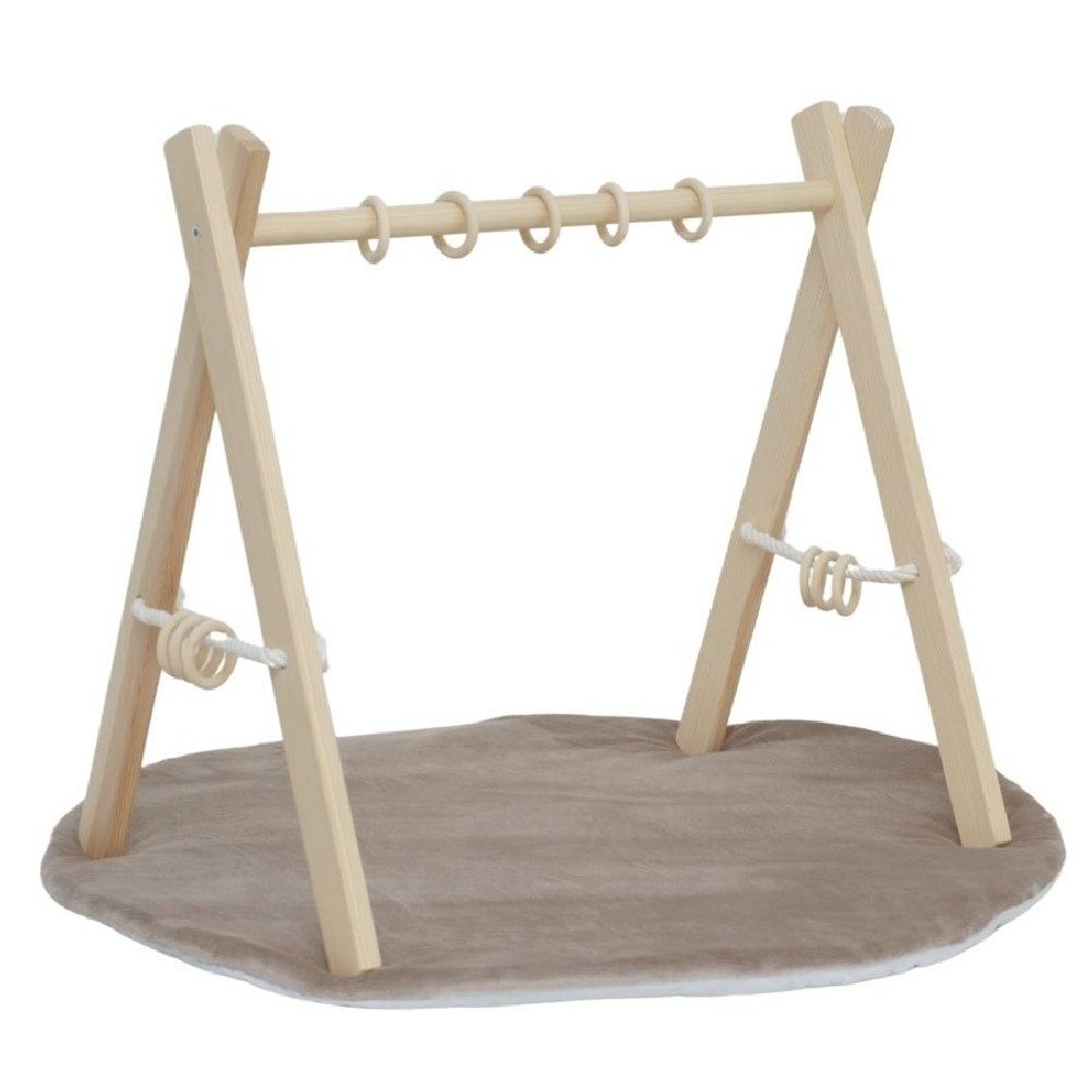 LuMali Baby Gym Baby Gym mit Matte - Spielbogen Baby Holz - Holzspielzeug Montessori