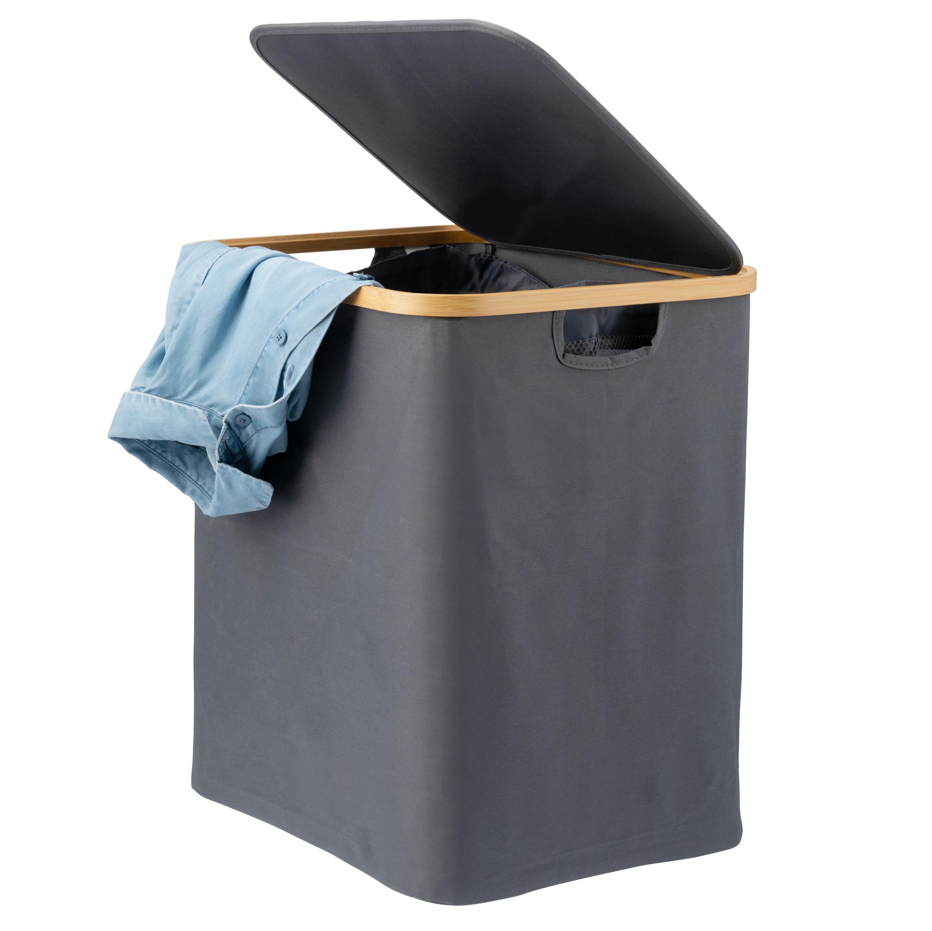 bremermann Wäschekorb Wäschesammler mit herausnehmbarem Sack und Deckel, ca günstig online kaufen