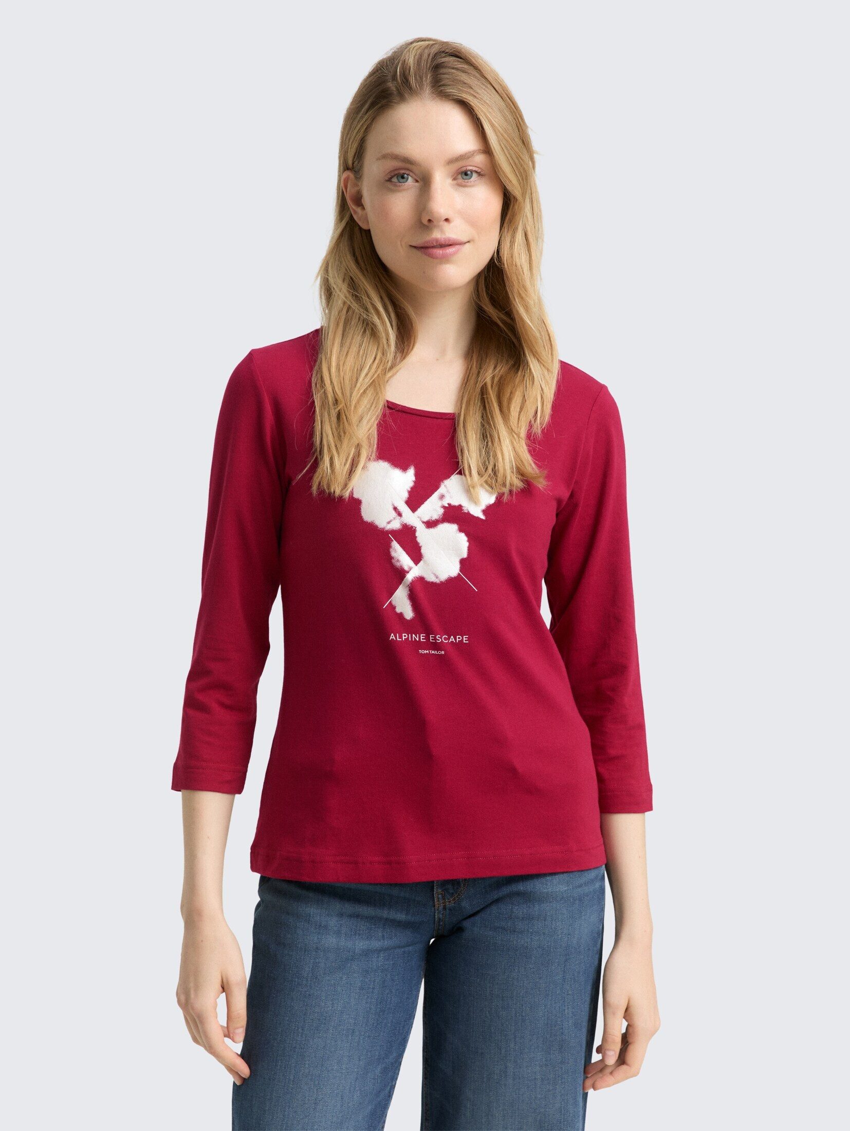 TOM TAILOR 3/4-Arm-Shirt Langarmshirt mit Print günstig online kaufen