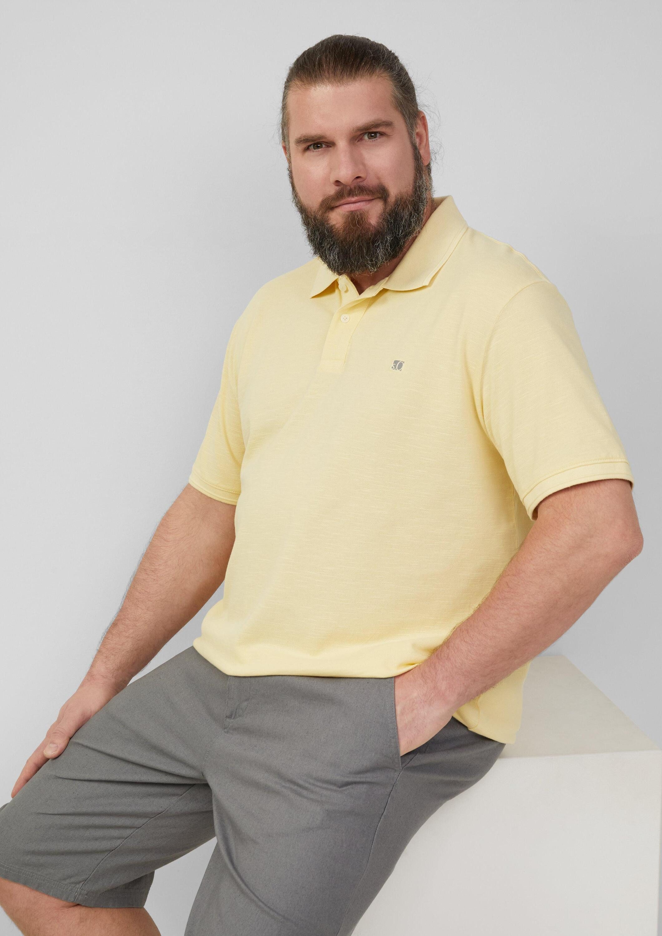 s.Oliver Kurzarmshirt Polo-Shirt Poloshirt mit kleinem günstig online kaufen