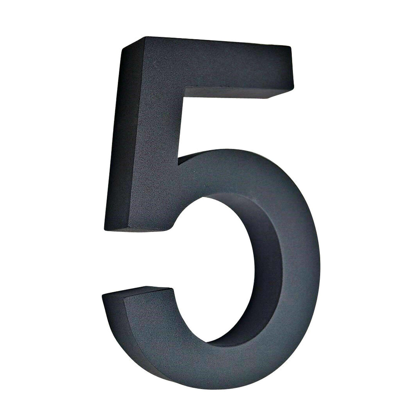 VOSSBACH Hausnummer Edelstahl Hausnummernschild Türnummer Schwarz, 3D Effek günstig online kaufen