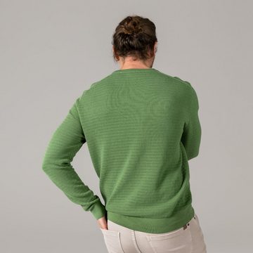 LIVING CRAFTS Sweatshirt PIETRO Stylisches Strickmuster in raffinierter Streifenoptik und Haptik