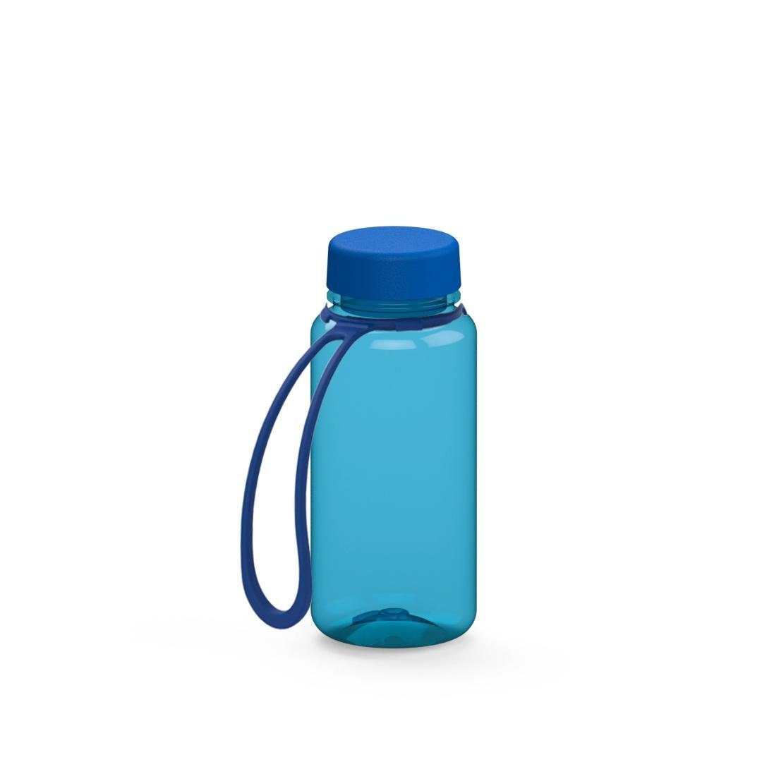 elasto Trinkflasche 0,4 L Wasserflasche "Refresh" Tritanflasche mit Trägerband, Made in Germany, BPA-frei, Sportflasche, kohlensäurehaltige Getränke