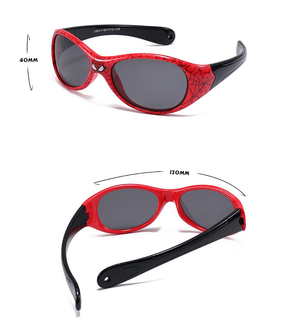 PACIEA Sonnenbrille PACIEA Kinder Sonnenbrille 100% rot 3-12 Sport UV400 Schutz Jahre