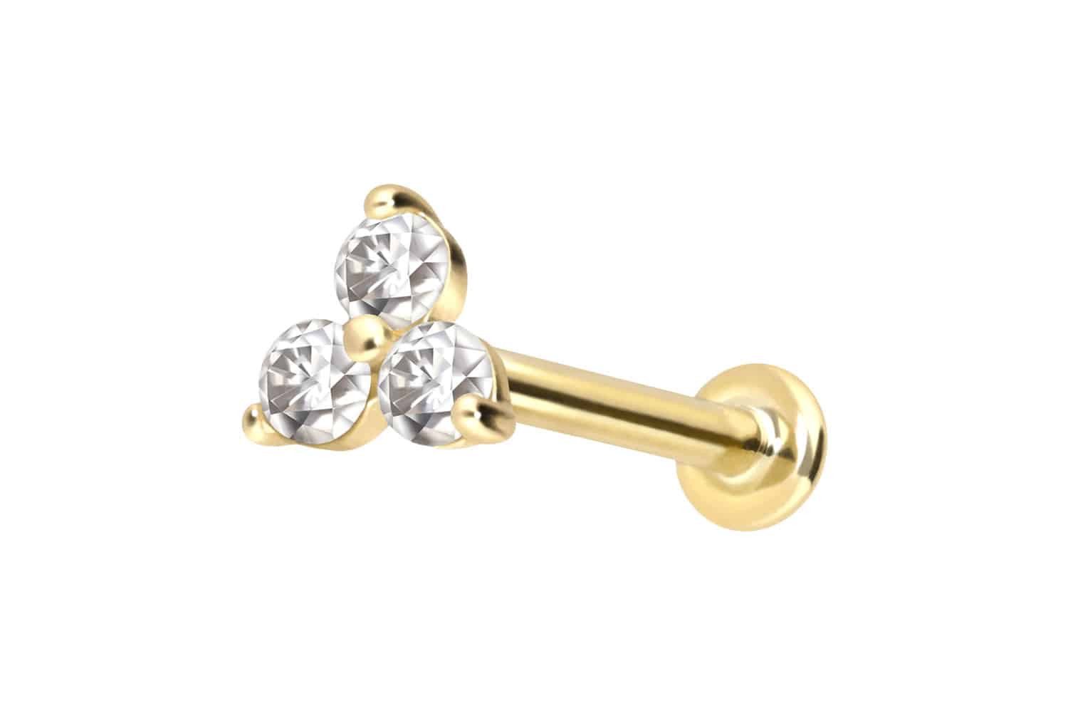 PIERCINGLINE Piercing-Set 14 Karat Gold Labret günstig online kaufen