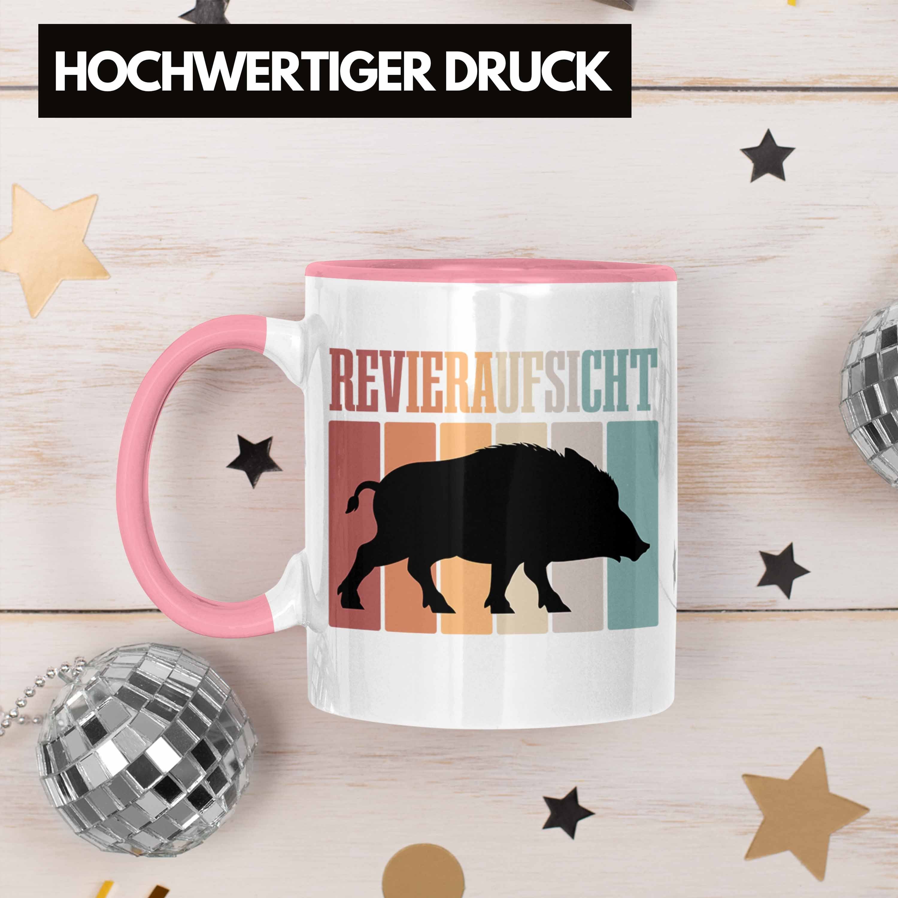 Wildschwein Rosa Geschenkidee Trendation Tasse Revieraufsicht Jäger Geschenk Jäger Tasse für