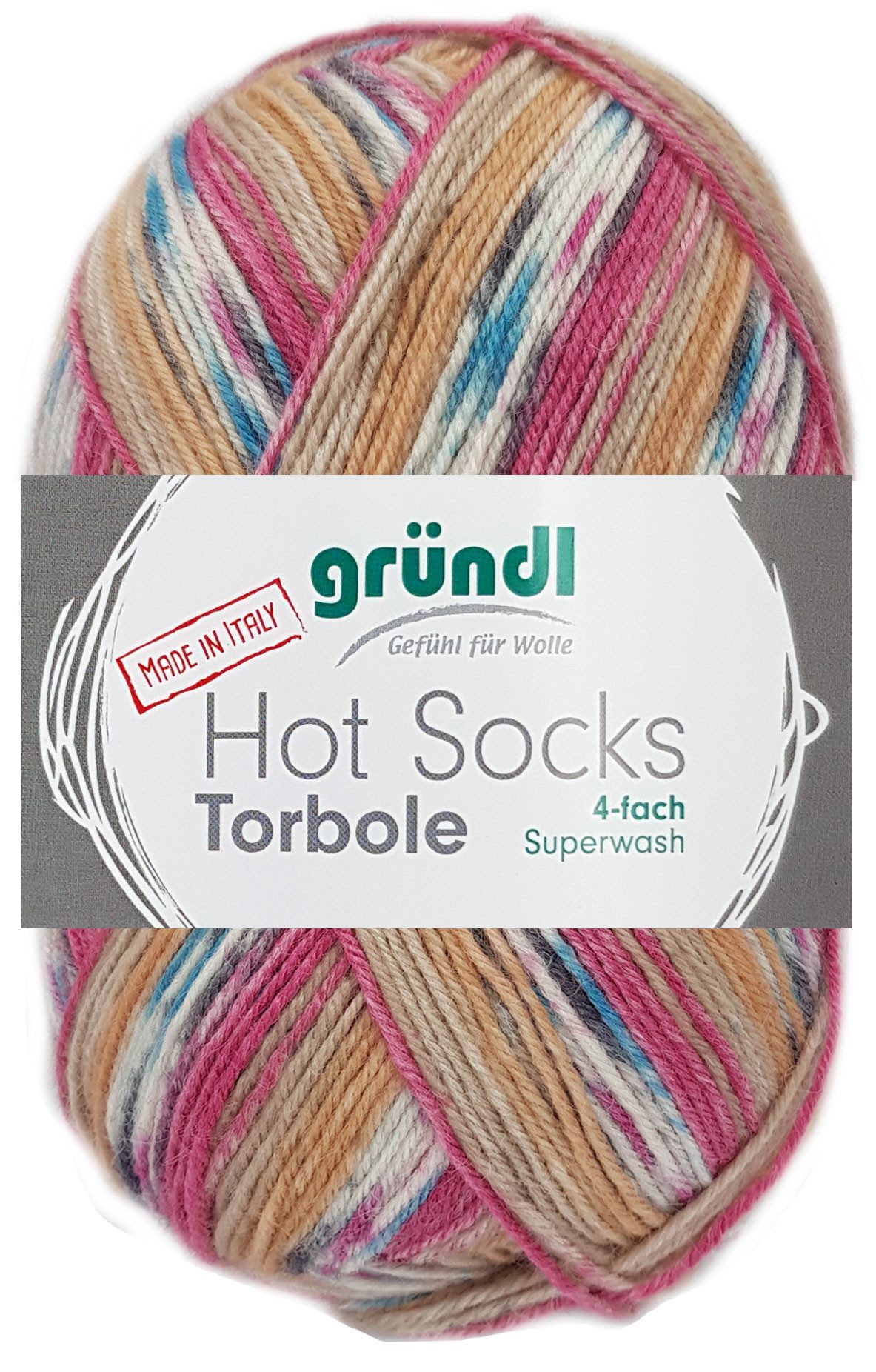 Gründl 100 Gramm Gründl Hot Socks Torbole 4--fach Häkelwolle